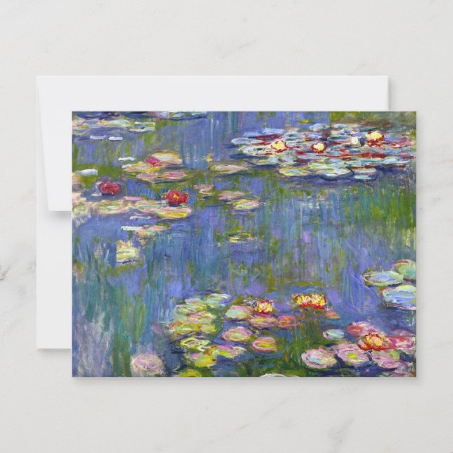 Monet Vatten Lilies 1916 års inbjudningar (Framsida)