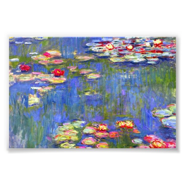 Monet Vatten Lilies 1916 Fototryck (Framsidan)