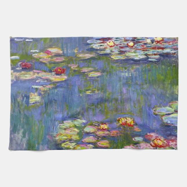 Monet Vatten Lilies 1916 Kitchen Towel Kökshandduk (Horisontell)