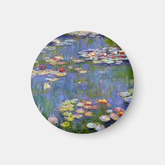 Monet Vatten Lilies 1916 Magnet (Framsidan)