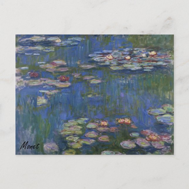 MONET Vatten Lilies 1916 POSTCARD Vykort (Framsida)