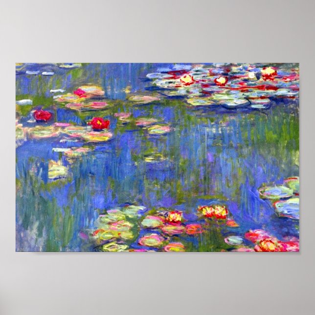 Monet Vatten Lilies 1916 Poster (Framsidan)