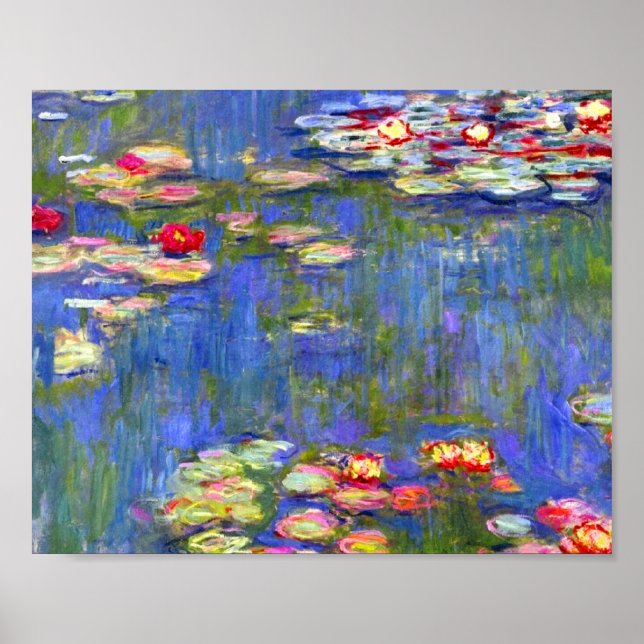 Monet Vatten Lilies 1916 Poster (Framsidan)