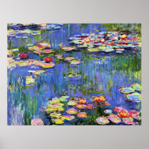 Monet-Vatten Lilies, 1916 Poster
