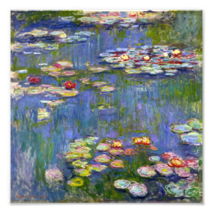 Monet Vatten Lilies 1916 Skriv ut Fototryck