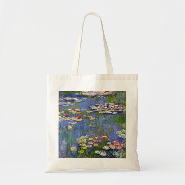 Monet Vatten Lilies 1916 Tote Bag Tygkasse (Framsidan)