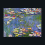 Monet Vatten Lilies 1916 Vykort<br><div class="desc">Monet Vatten Lilies 1916. Oljemålning på arbetsyta från 1916. Franskens imponerande Claude Monet är fortfarande berömd och älskad för de vatten-lilja som han skapat på sin trädgårdsdamm i Giverny. Den här målningen i vatten är från 1916 och avslöjar Monets steg mot ökad abstraktion och mer varierat färger. De vatten liljor...</div>