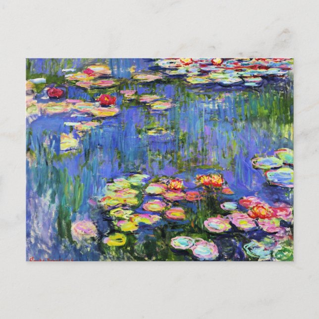 Monet-Vatten Lilies, 1916 Vykort (Framsida)