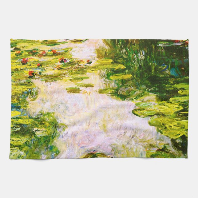 Monet Vatten Lilies 1917-1919 Fine Art Kökshandduk (Horisontell)