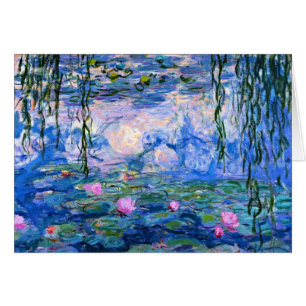 Monet - Vatten Lilies, 1919 års konstverk Hälsningskort