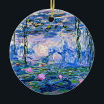 Monet: Vatten Lilies 1919, berömd Julgransprydnad Keramik<br><div class="desc">Claude Monet: Vatten Lilies Red,  1919,  vacker bra konsmålning</div>