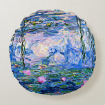 Monet: Vatten Lilies 1919, berömd Rund Kudde<br><div class="desc">Claude Monet: Vatten Lilies Red,  1919,  vacker bra konsmålning</div>