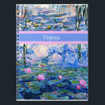 Monet - Vatten Lilies 1919-mallen Anteckningsbok<br><div class="desc">Claude Monets berömd-målning,  Vatten Lilies,  1919,  mall,  redo att anpassa sig. Lägg i namn i ställe i Virginia.</div>