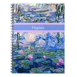 Monet - Vatten Lilies 1919-mallen Anteckningsbok