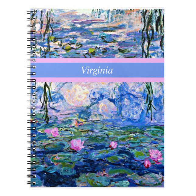 Monet - Vatten Lilies 1919-mallen Anteckningsbok (Framsidan)