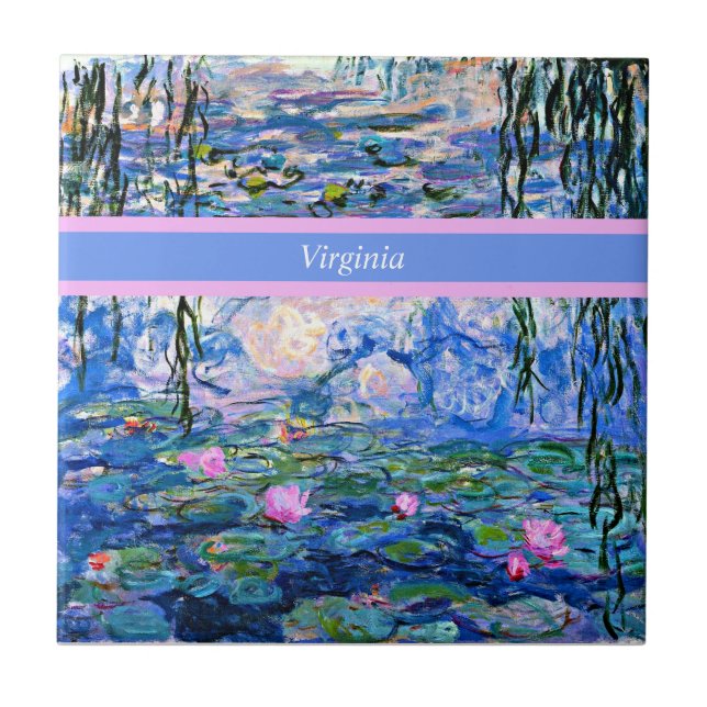 Monet - Vatten Lilies 1919-mallen Kakelplatta (Framsidan)