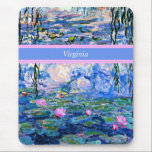 Monet - Vatten Lilies 1919-mallen Musmatta<br><div class="desc">Claude Monets berömd-målning,  Vatten Lilies,  1919,  mall,  redo att anpassa sig. Lägg i namn i ställe i Virginia.</div>