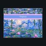 Monet-Vatten Lilies 1919-mallen, Vykort<br><div class="desc">Vatten Lilies,  1919,  vacker målning av Claude Monet. Det här är en mall,  redo för dig att anpassa.</div>