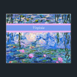 Monet-Vatten Lilies 1919-mallen, Vykort<br><div class="desc">Vatten Lilies,  1919,  vacker målning av Claude Monet. Det här är en mall,  redo för dig att anpassa.</div>