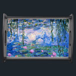 Monet - Vatten Lilies, 1919 Serveringsbricka<br><div class="desc">Claude Monet 1919-målning,  Vatten Lilies</div>