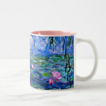 Monet: Vatten Lilies 1919 Två-Tonad Mugg<br><div class="desc">Monet: Vatten Lilies 1919 Fransk Impressionistiskt konstkaffe mugg.</div>