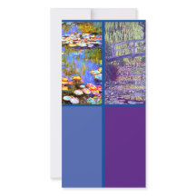 Monet, Vatten Lilies, Art Bookmark Card