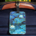 Monet - Vatten Lilies (blå) resagemärke Bagagebricka<br><div class="desc">Berömd av Claude Monet,  Vatten Lilies (blått).</div>