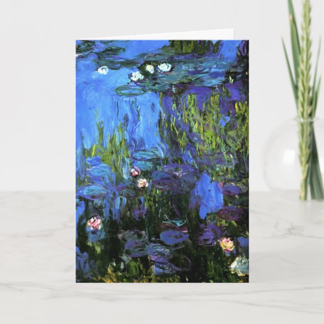 Monet - Vatten-Lilies Blue Indigo Kort (Framsida)