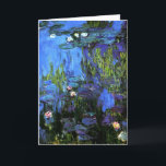 Monet - Vatten-Lilies Blue Indigo Kort<br><div class="desc">Vatten-Lilies,  blå indigo. Konstmålning av Claude Monet</div>