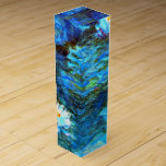 Monet - Vatten Lilies, Blue Presentask För Vinflaska<br><div class="desc">Claude Monets berömd,  Blue Vatten Lilies.</div>