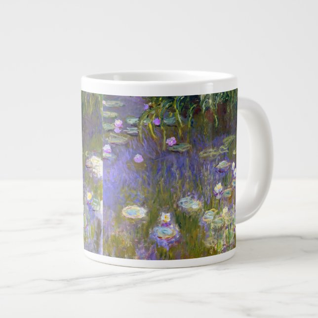Monet Vatten Lilies Fine Art (1922) Jumbo Mugg (Framsida höger)