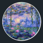Monet Vatten Lilies Fine Art Knopp<br><div class="desc">Claude Monet var en av grundarna av Franskens Impressionistiska målning i utomhuslandskap. Detta är en av hans många dammmålningar i vatten som visar reflektionen från himlar ovan,  med viftande besvär grenar hängande över dammen och de blommor som flyter i vatten.</div>