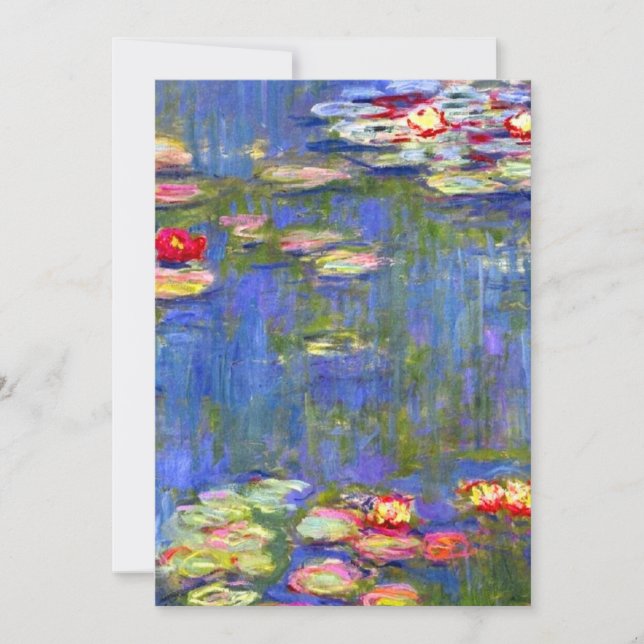 Monet Vatten Lilies Inbjudningar (Framsida)