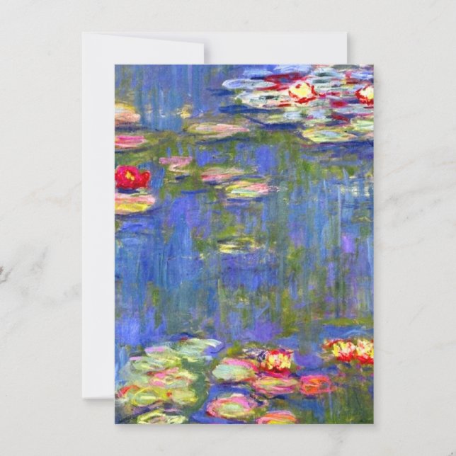 Monet Vatten Lilies Inbjudningar (Framsida)