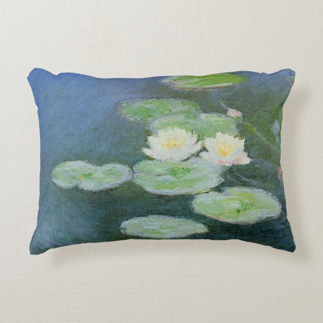 Monet - Vatten Lilies, kvällseffekt, Prydnadskudde (Framsidan)