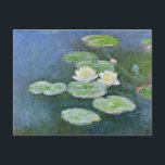 Monet - Vatten Lilies, kvällseffekt, Vykort<br><div class="desc">Vatten Lilies,  kvällseffekt,  målning av berömd av Claude Monet.</div>