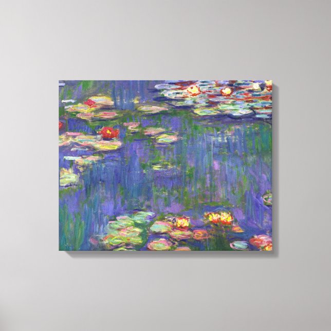 Monet Vatten Lilies mästerverk målning Canvastryck (Framsida)