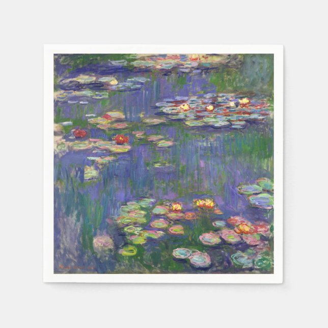Monet Vatten Lilies mästerverk målning Pappersservett (Framsidan)