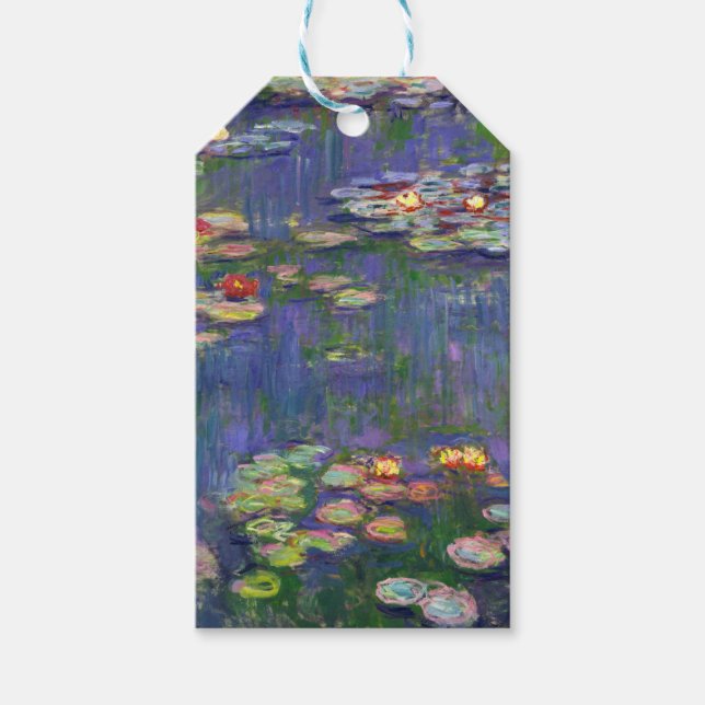 Monet Vatten Lilies mästerverk målning Presentetikett (Framsidan)