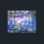 Monet Vatten Lilies med damreflexioner Canvastryck<br><div class="desc">Claude Monet var en av grundarna av Franskens Impressionistiska målning i utomhuslandskap. Detta är en av hans många dammmålningar i vatten som visar reflektionen från himlar ovan,  med viftande besvär grenar hängande över dammen och de blommor som flyter i vatten.</div>
