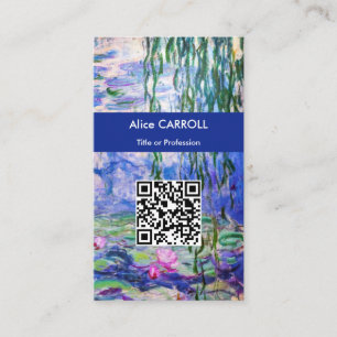 Monet - Vatten Lilies / Nympheas 1919 - QR-kod Visitkort
