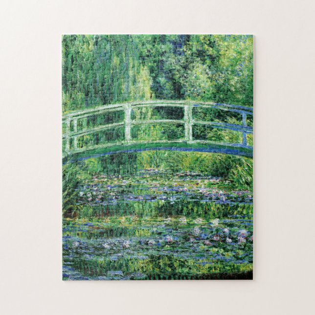 Monet Vatten Lilies och Japanska Bridge Fine Art Pussel (Vertikal)