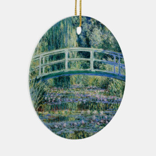 Monet - Vatten Lilies och japanska bron Julgransprydnad Keramik