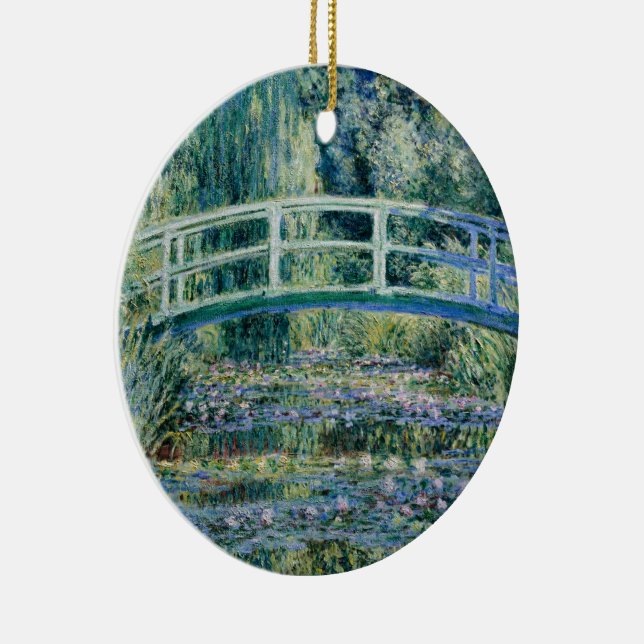 Monet - Vatten Lilies och japanska bron Julgransprydnad Keramik (Höger)
