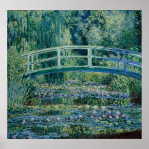 Monet - Vatten Lilies och japanska bron Poster