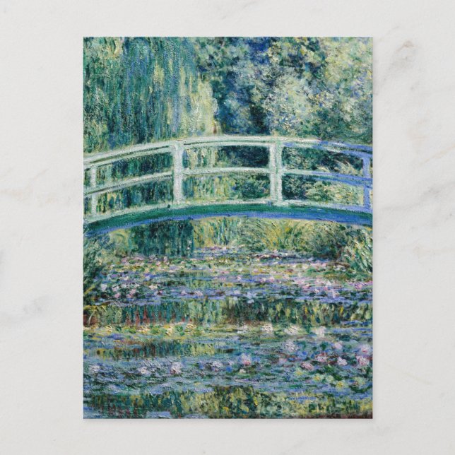 Monet - Vatten Lilies och japanska bron Vykort (Framsida)