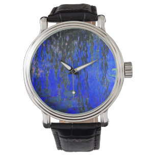 Monet Vatten Lilies och Weeping Willow Grenar Armbandsur