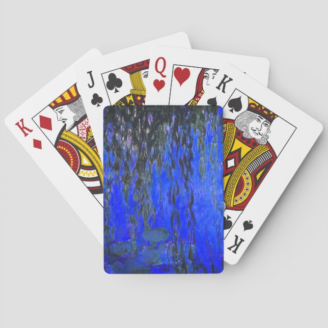 Monet Vatten Lilies och Weeping Willow Grenar Casinokort (Baksidan)