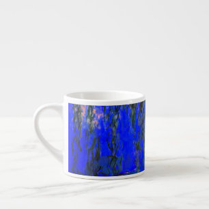 Monet Vatten Lilies och Weeping Willow Grenar Espressomugg