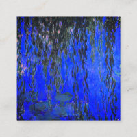 Monet Vatten Lilies och Weeping Willow Grenar